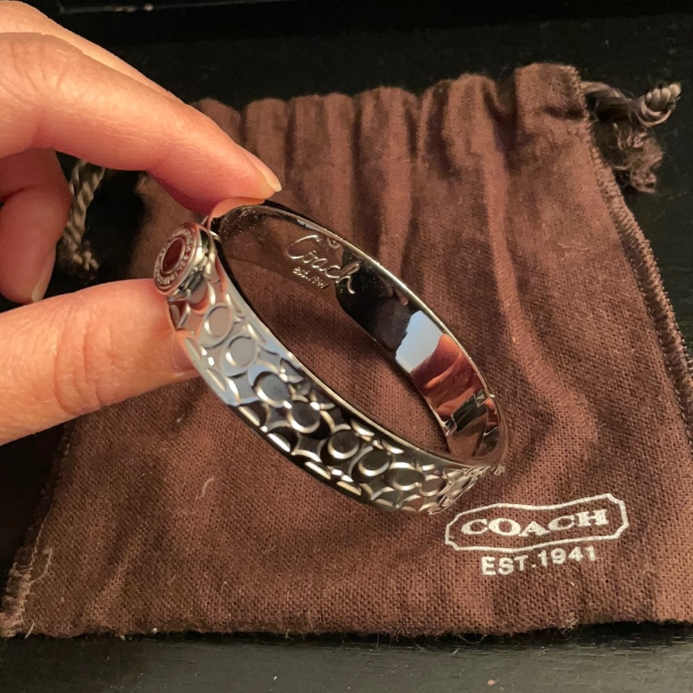 Coach silver bangle
